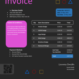 Professional MS Word Sales Invoice Template - Fully Editable & Instant Download