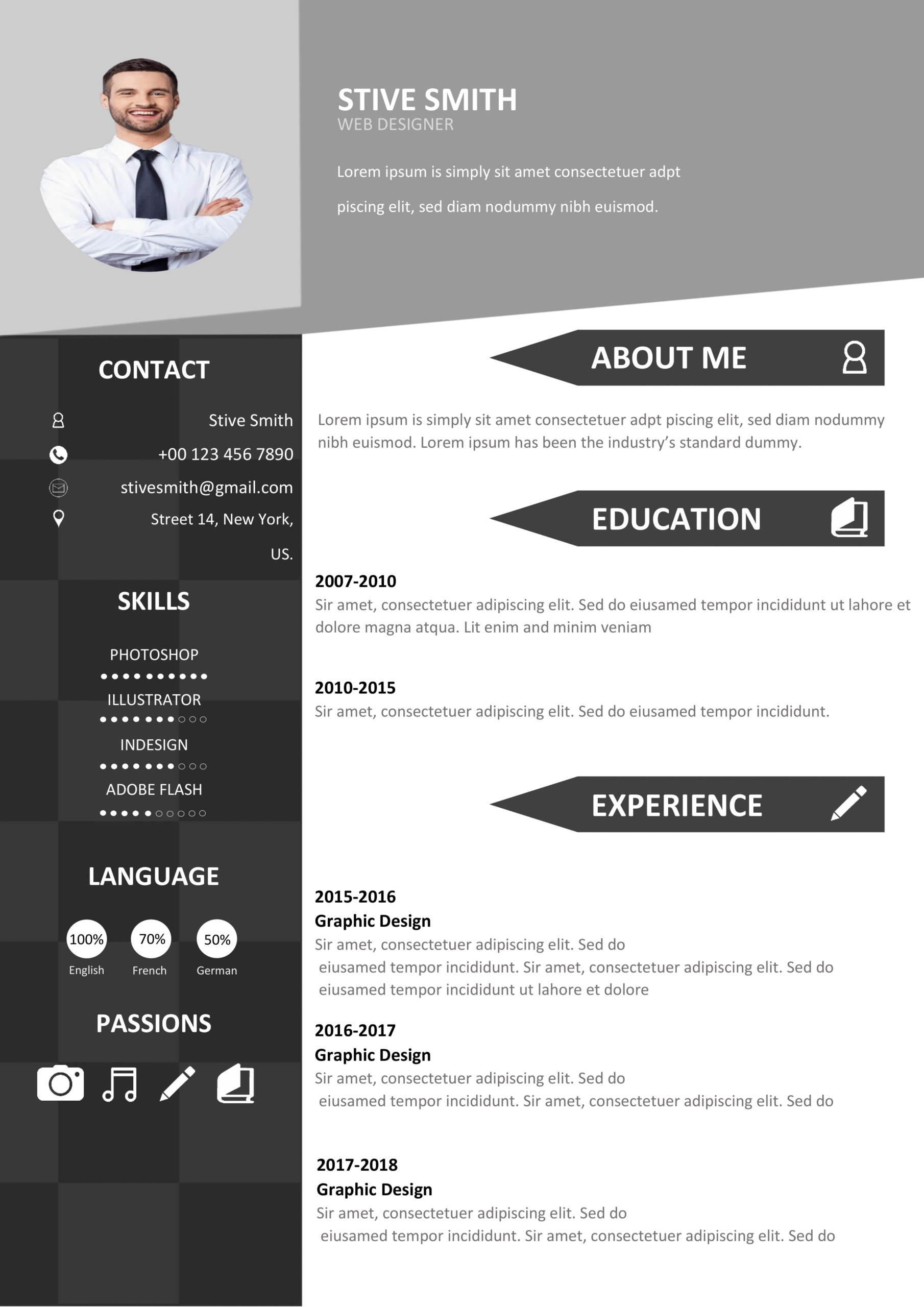 Premium MS Word CV Template Design 2 - Fully Editable & Instant Download - Image 2