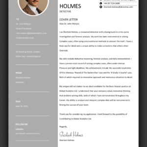 Premium MS Word CV Template Design 3 - Fully Editable & Instant Download