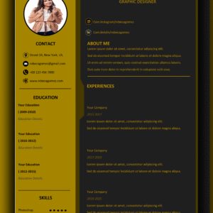 Premium MS Word CV Template Design 4 - Fully Editable & Instant Download