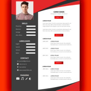 Premium MS Word CV Template Design 5 - Fully Editable & Instant Download