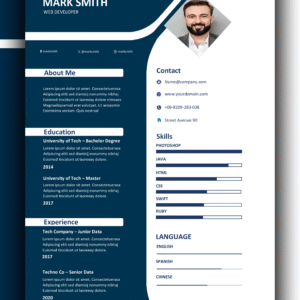 Premium MS Word CV Template Design 6 - Fully Editable & Instant Download