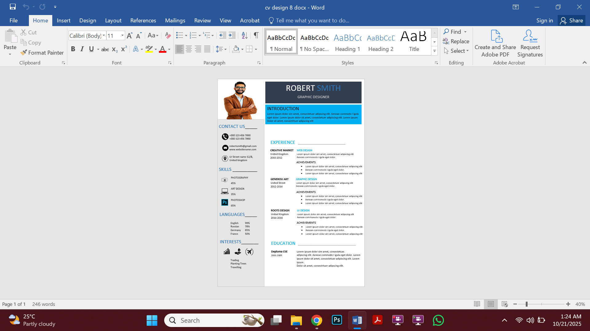 Design 7 CV Template