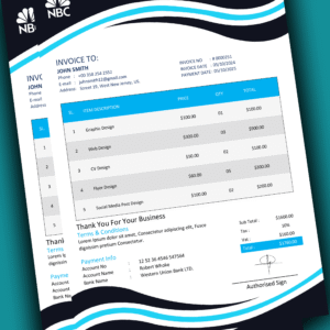 Premium MS Word Invoice Template Design 18 - Fully Editable & Instant Download