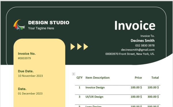 Professional MS Word Sales Invoice Template Design 4 - Fully Editable & Instant Download - Image 4