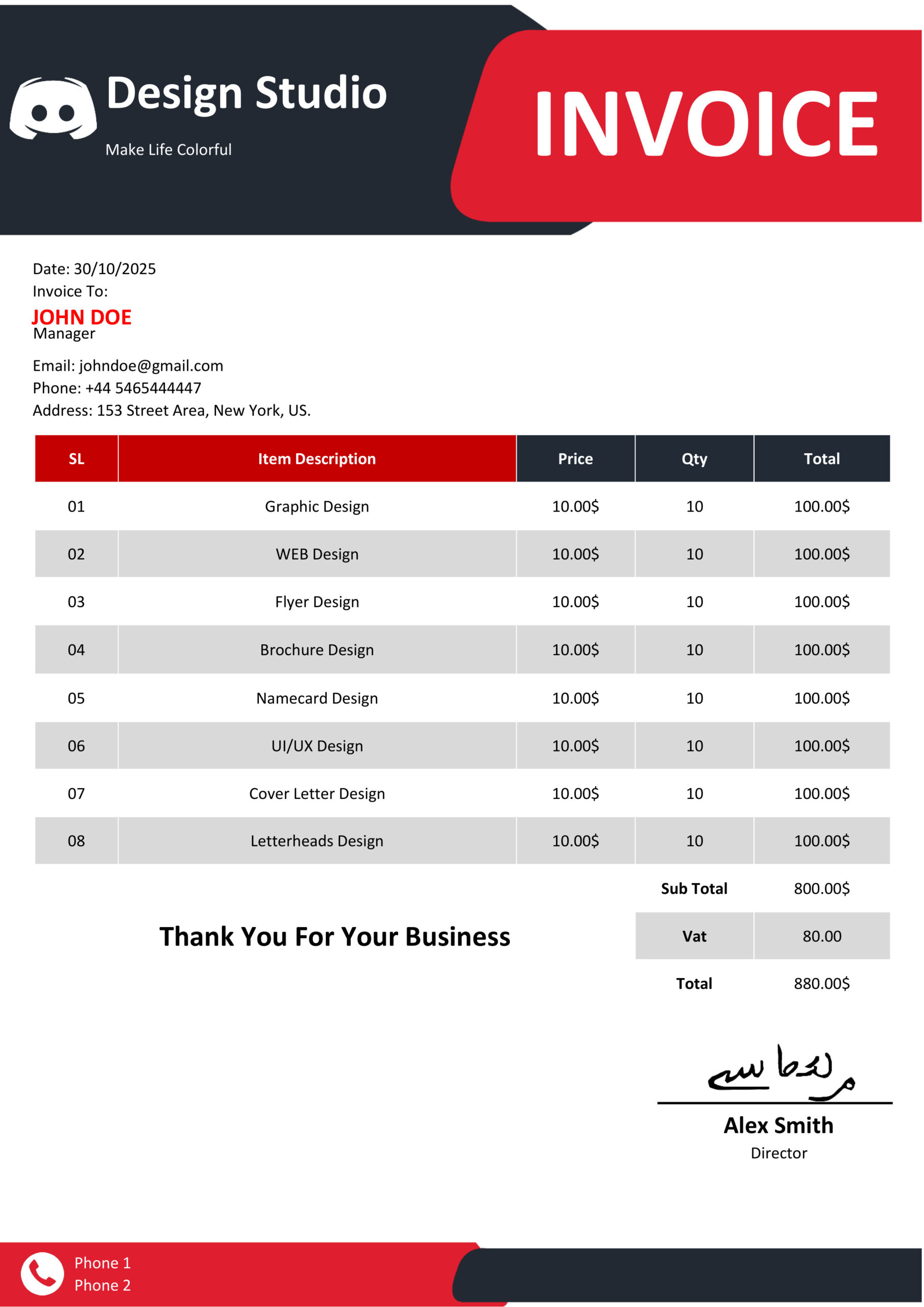 MS Word Invoice Template Design 19 - Fully Editable & Instant Download - Image 2