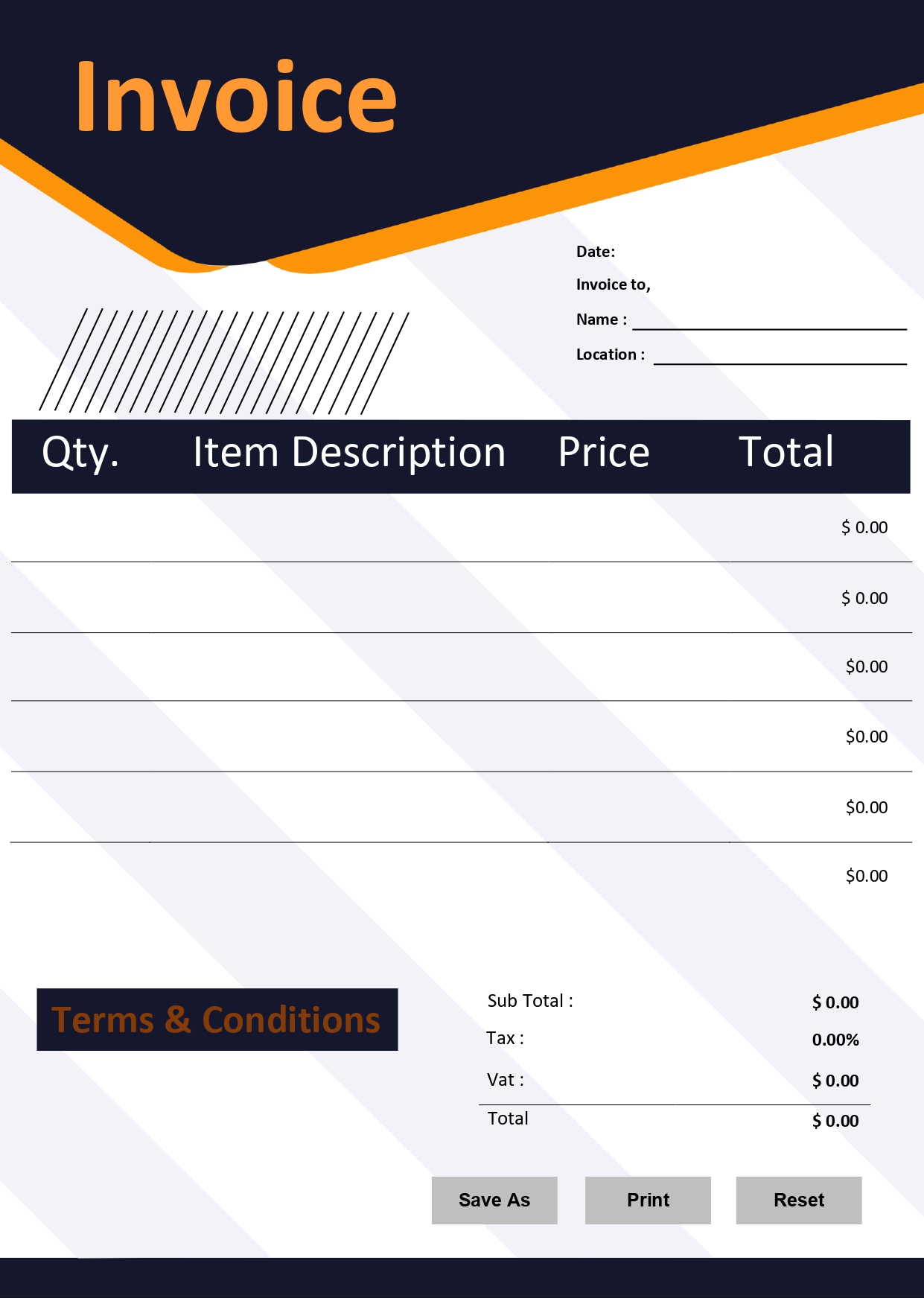 Fillable PDF Sales Invoice Template Design 14 - Fully Editable & Instant Download - Image 2