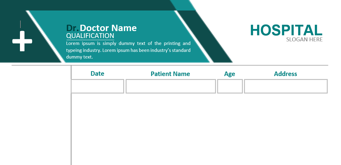 MS Word Doctors Pad Prescription Design 1 - Fully Editable & Instant Download - Image 3