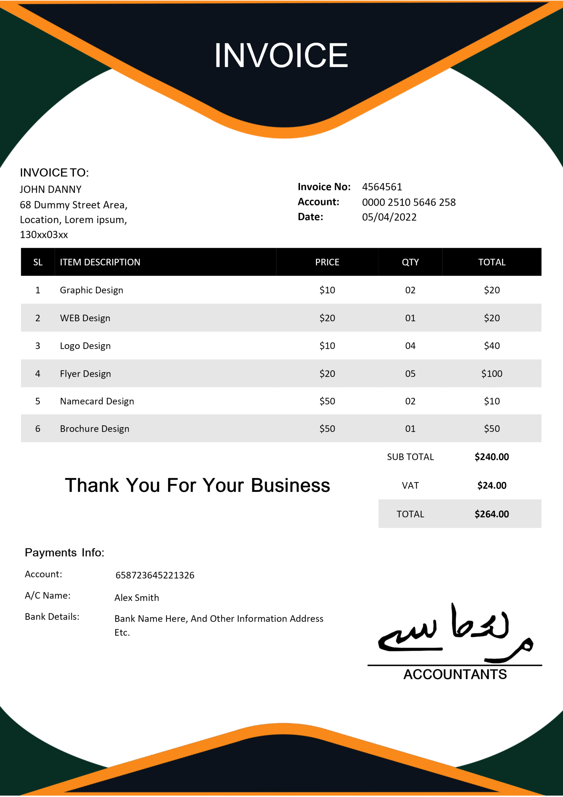 MS Word Invoice Design 20 - Fully Editable & Instant Download - Image 3