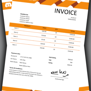 Premium MS Word Sales Invoice Template Design 13 - Fully Editable & Instant Download