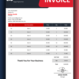 MS Word Invoice Template Design 19 - Fully Editable & Instant Download