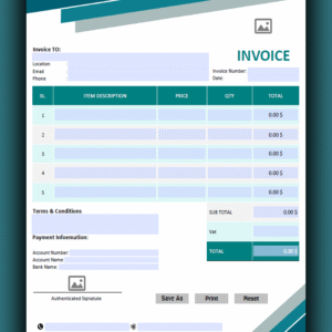 now give me same to same but design different , the topic is Fillable PDF Sales Invoice Template Design 17 - Fully Editable & Instant Download