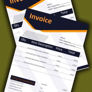 Premium MS Word Sales Invoice Template Design 14 - Fully Editable & Instant Download