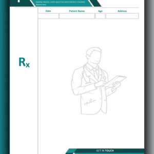 MS Word Doctors Pad Prescription Design 1 - Fully Editable & Instant Download