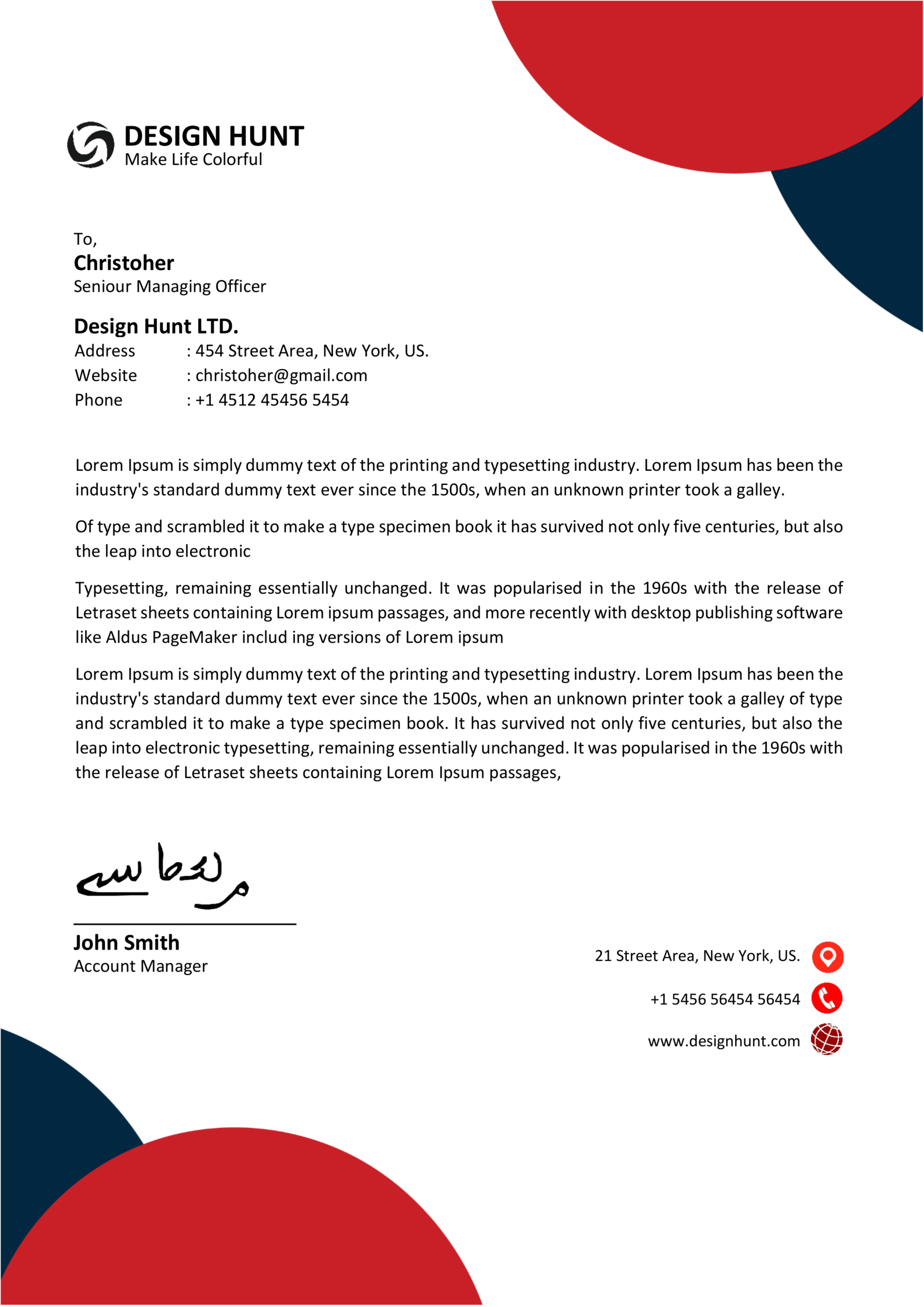 Professional MS Word Cover Letter Design 4 - Image 2