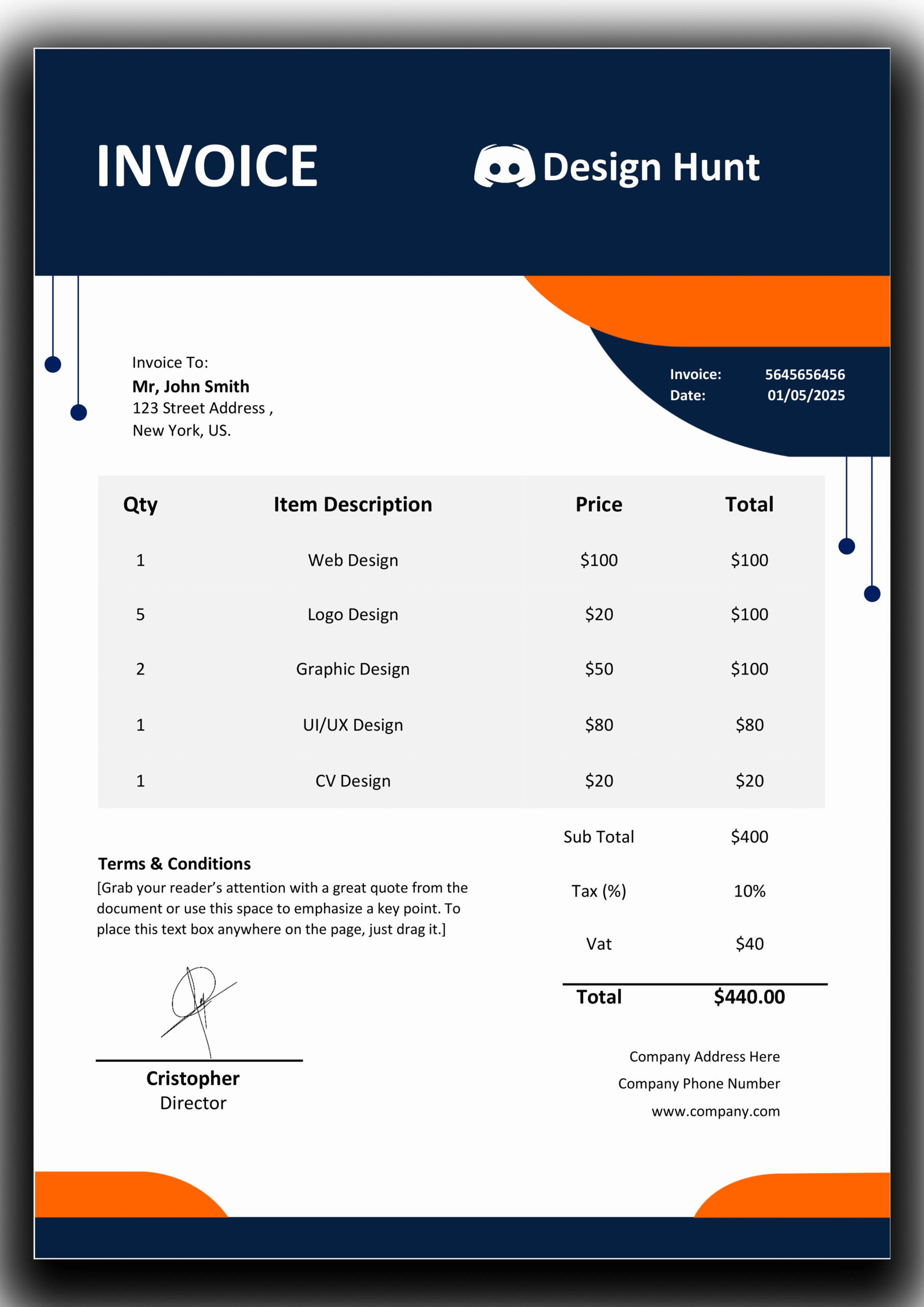 Ms Word Invoice Template Design 22