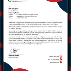 Professional MS Word Cover Letter Design 4