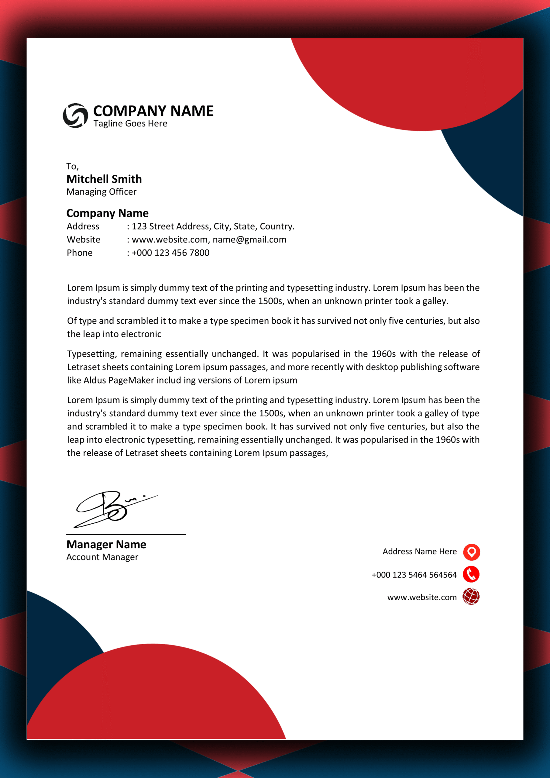 Professional MS Word Cover Letter Design 4