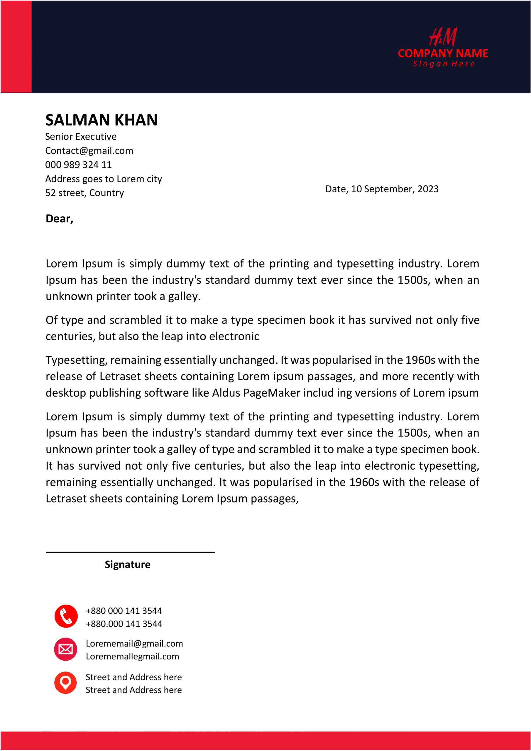 MS Word Cover Letter Design 2 - Fully Editable & Instant Download - Image 3