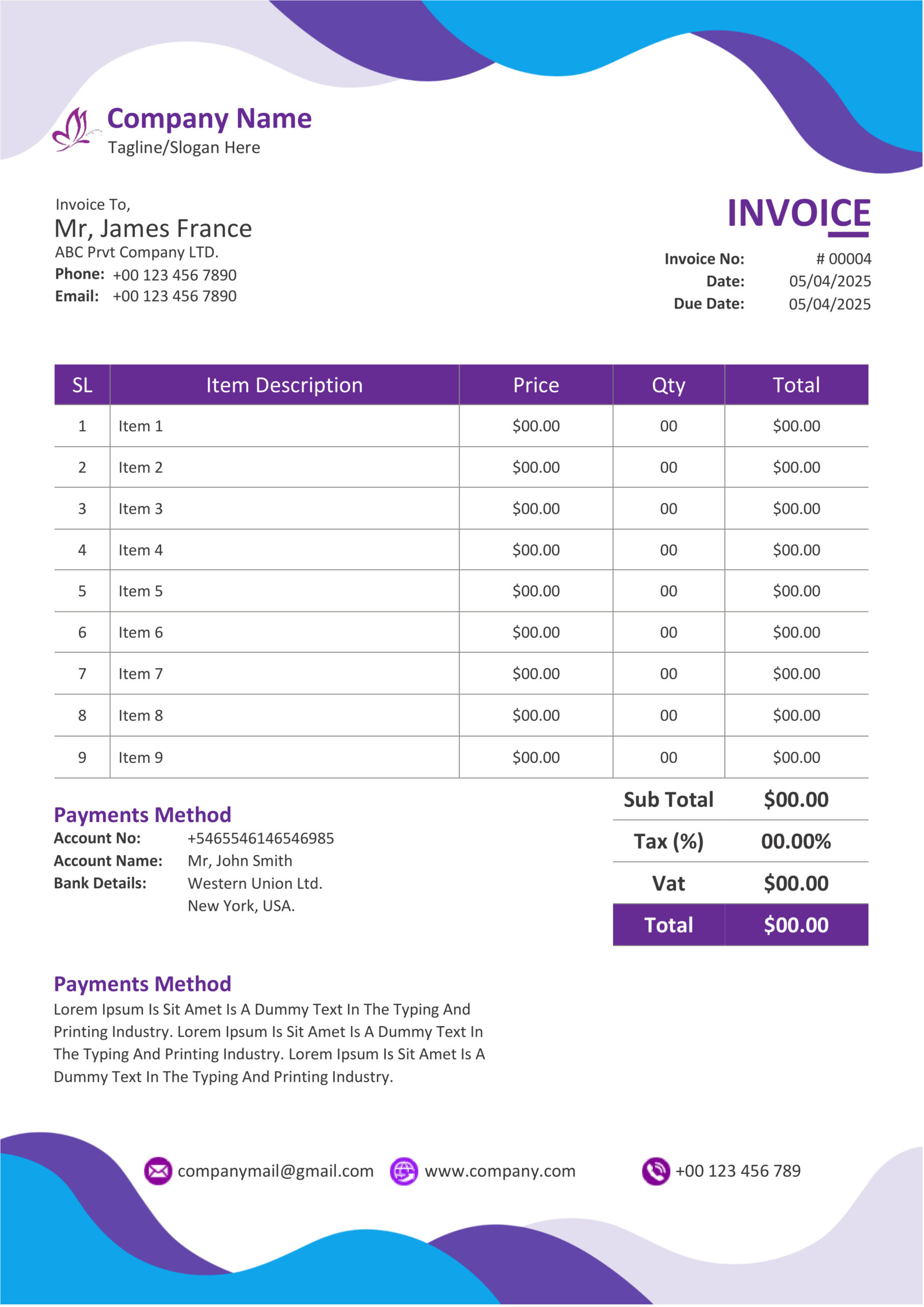 MS Word Invoice Design 21 - Fully Editable & Instant Download - Image 3