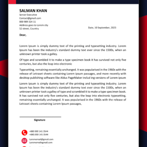 MS Word Cover Letter Design 2 - Fully Editable & Instant Download