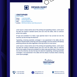 MS Word Cover Letter Design 3 - Fully Editable & Instant Download