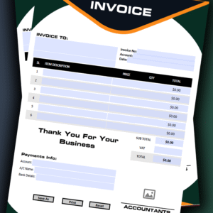 Fillable PDF Invoice Design