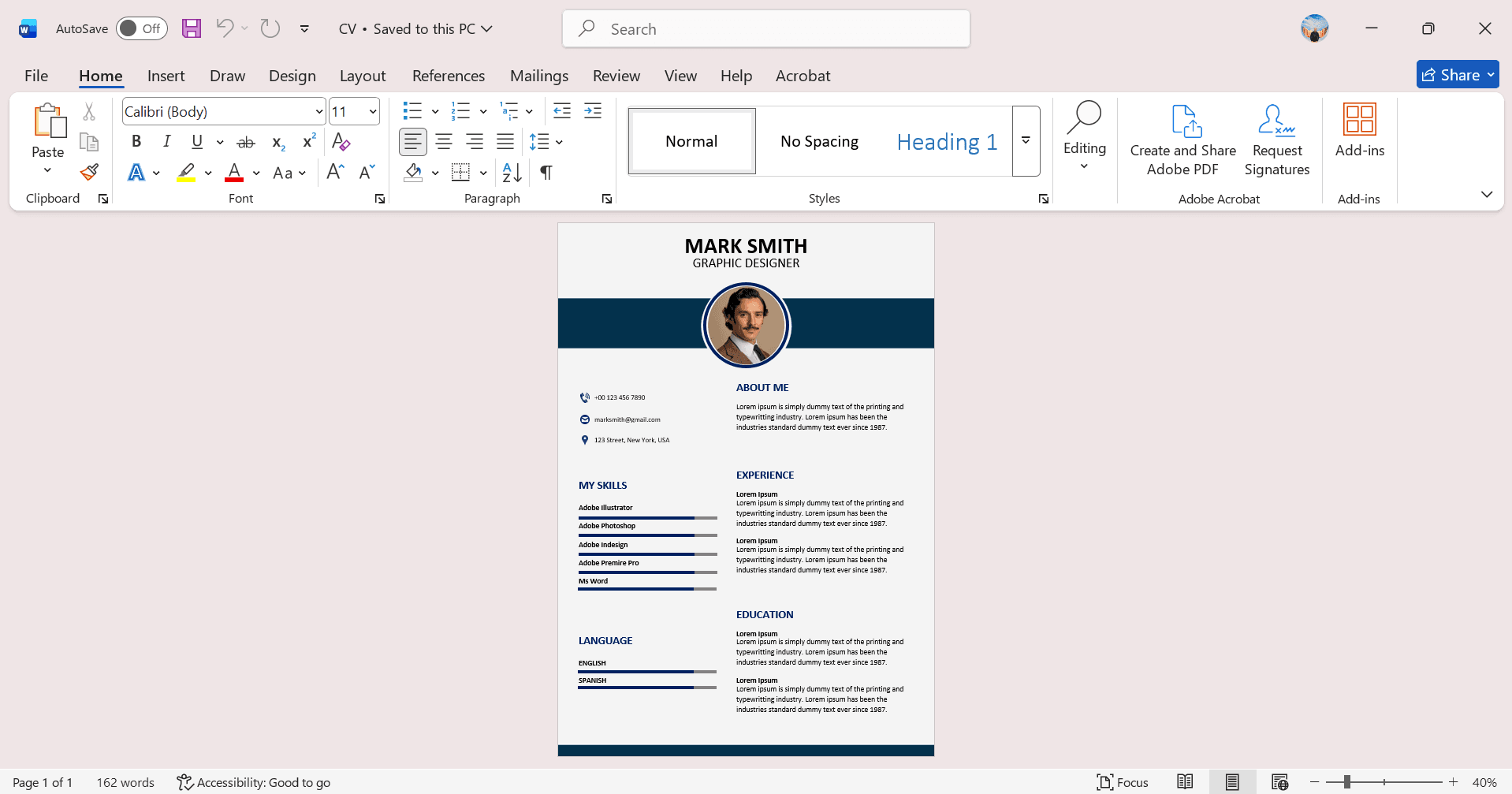 Resume Design 14 Preview