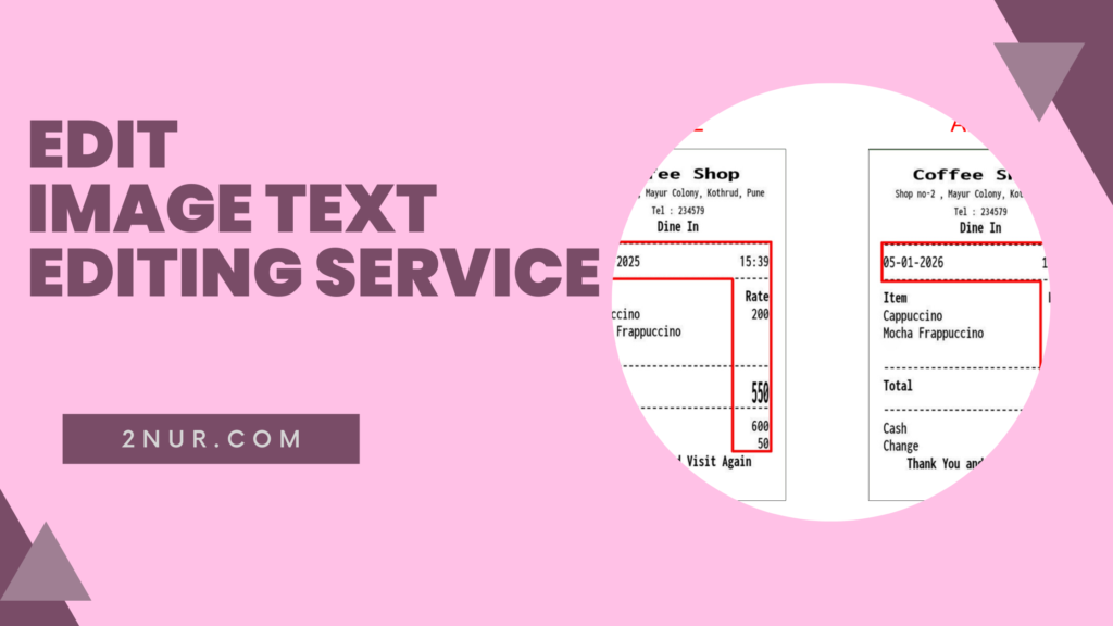 Edit image text service for PDF, JPG and PNG files