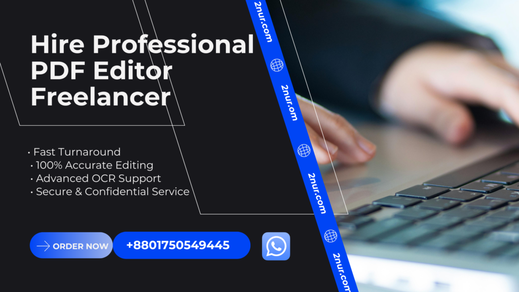 Professional PDF editor freelancer editing and formatting documents