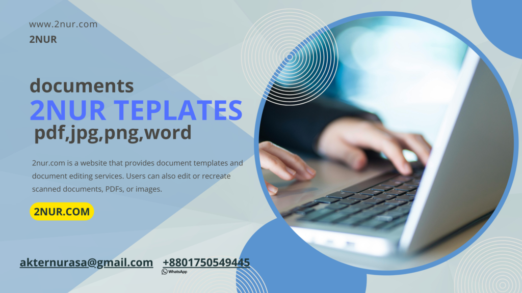 Professional MS Word CV Template for creating a modern and editable resume.