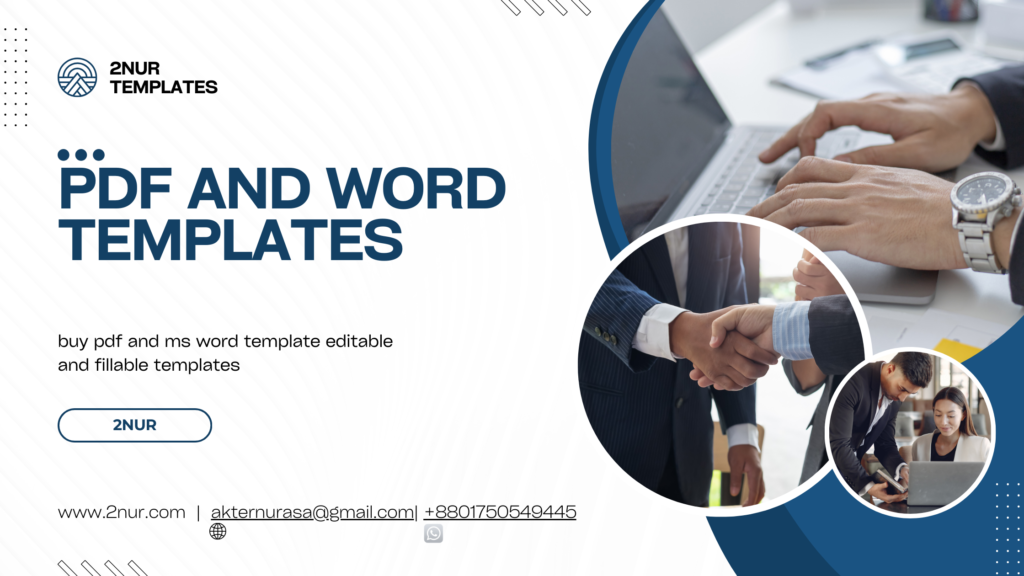 Editable microsoft word resume template for creating a professional CV.