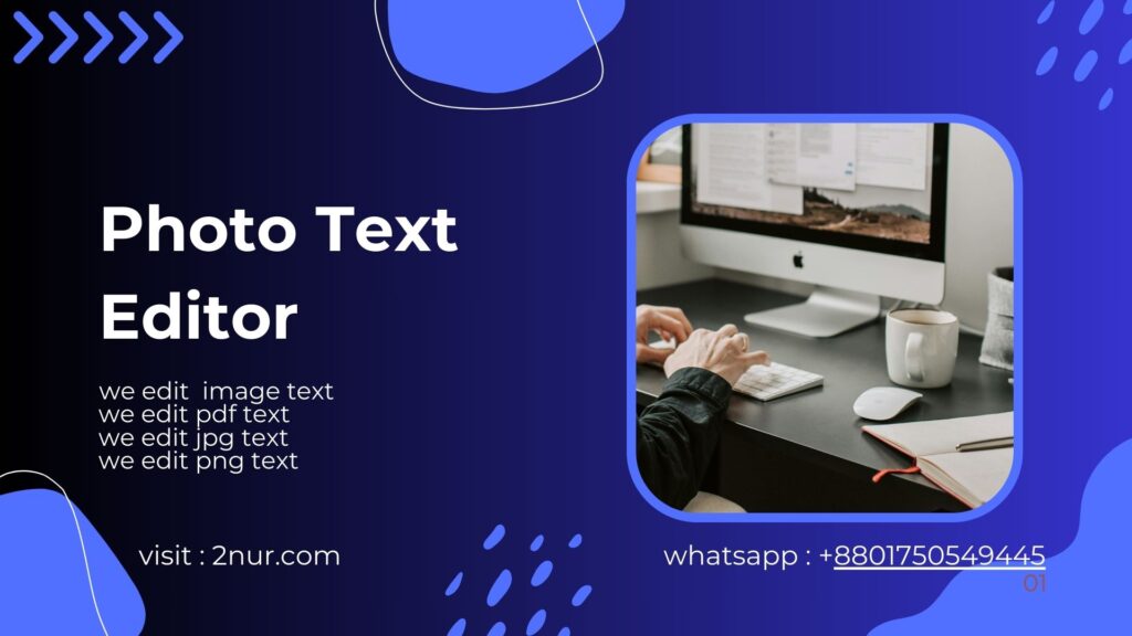 Photo text editor interface for adding and customizing text on images.