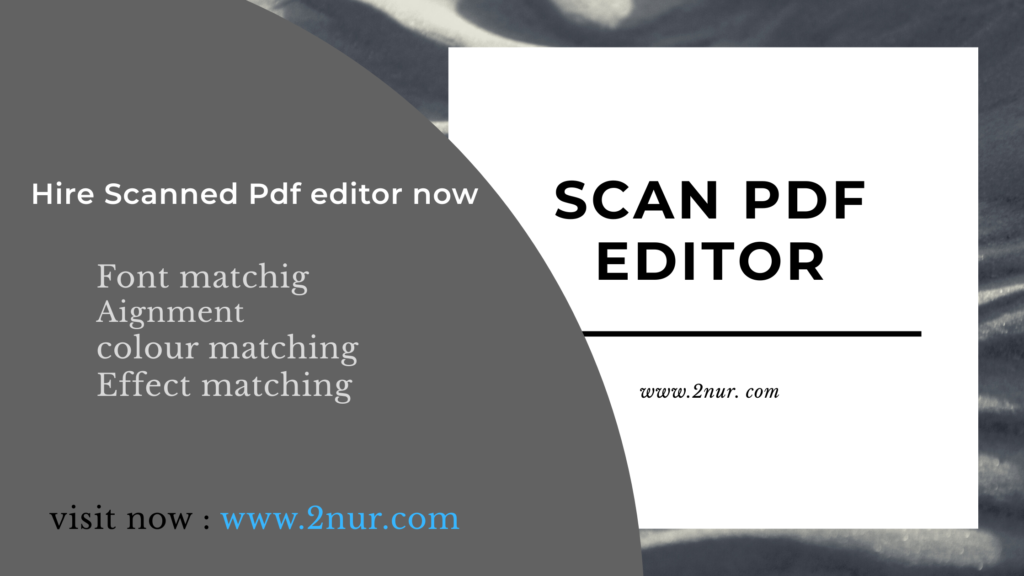 ser editing a scanned PDF document in Adobe Photoshop interface.