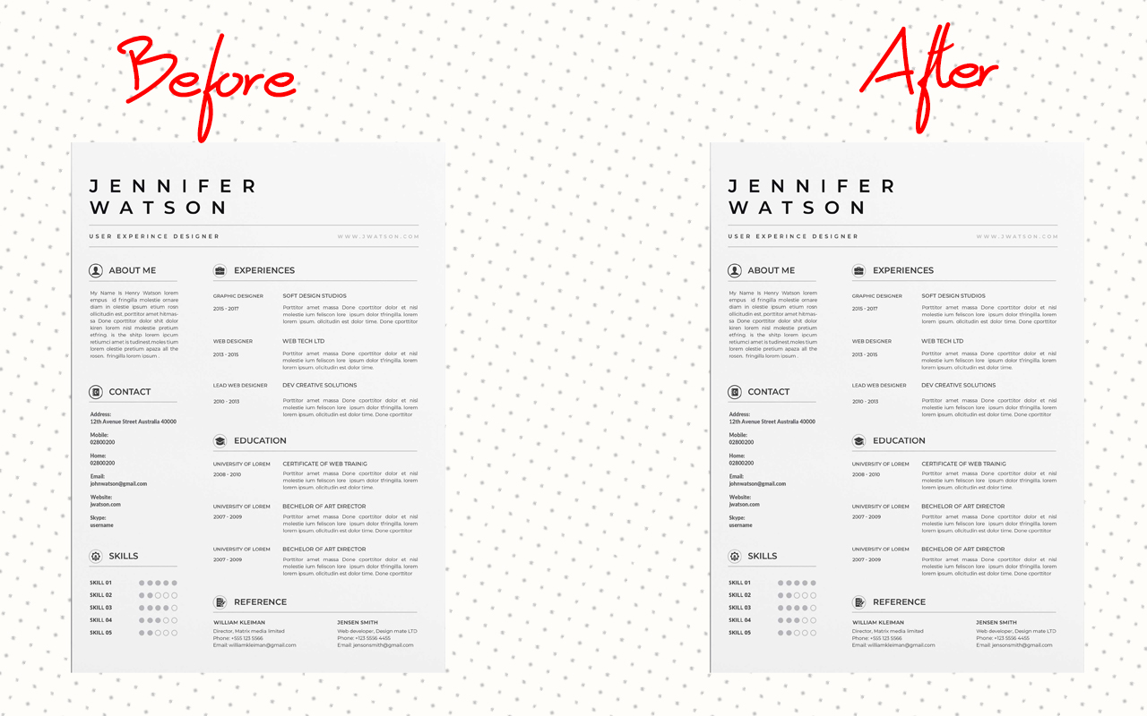 Sample microsoft word resume template preview