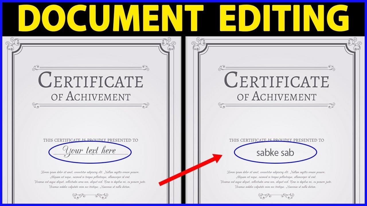 change text in scanned pdf preview
