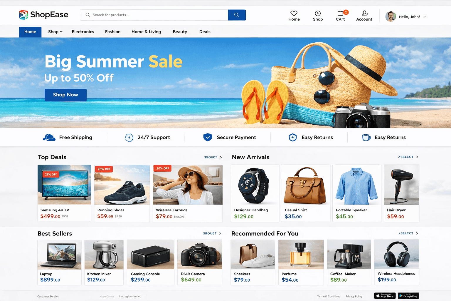 ecommerce website development cost premium ui
