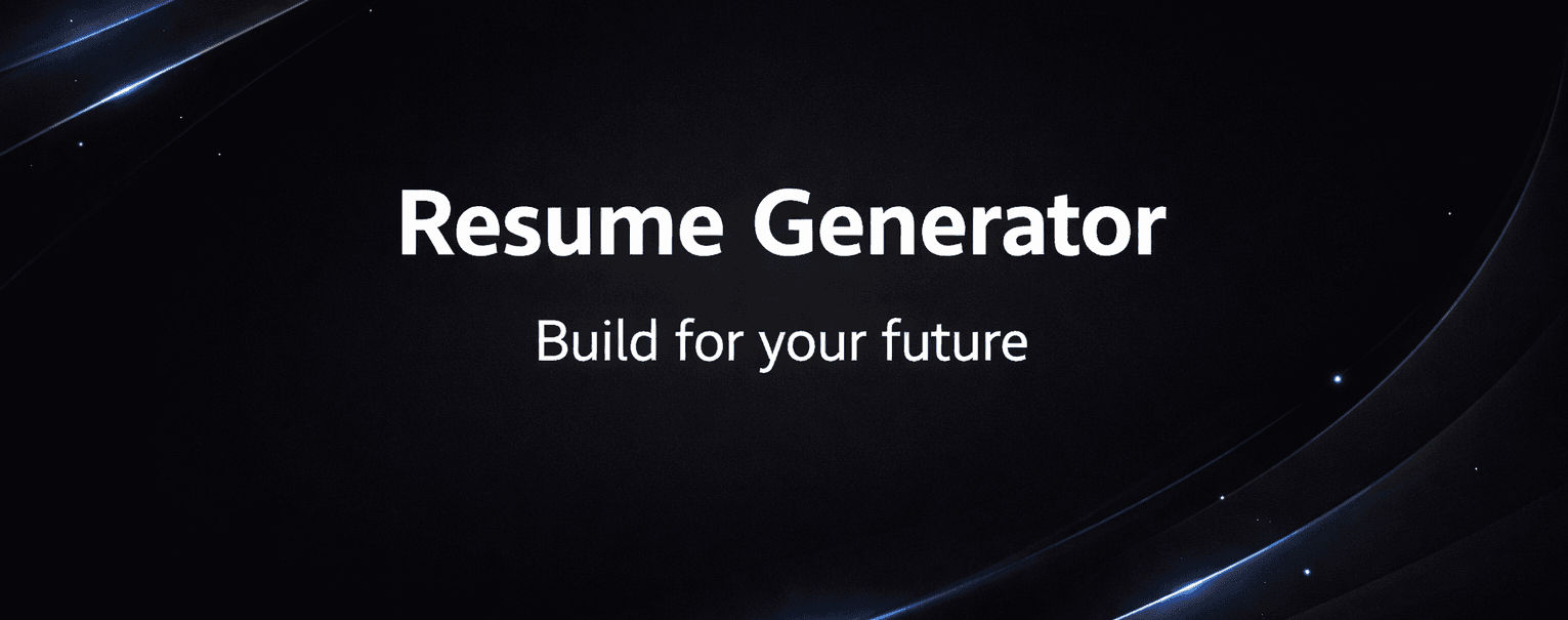 Resume Generator Tool for Professional CV Creation