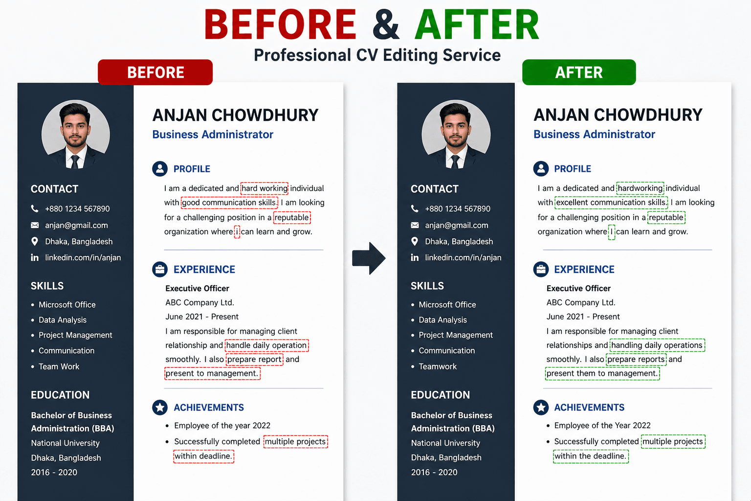 font matching pdf editing before and after example