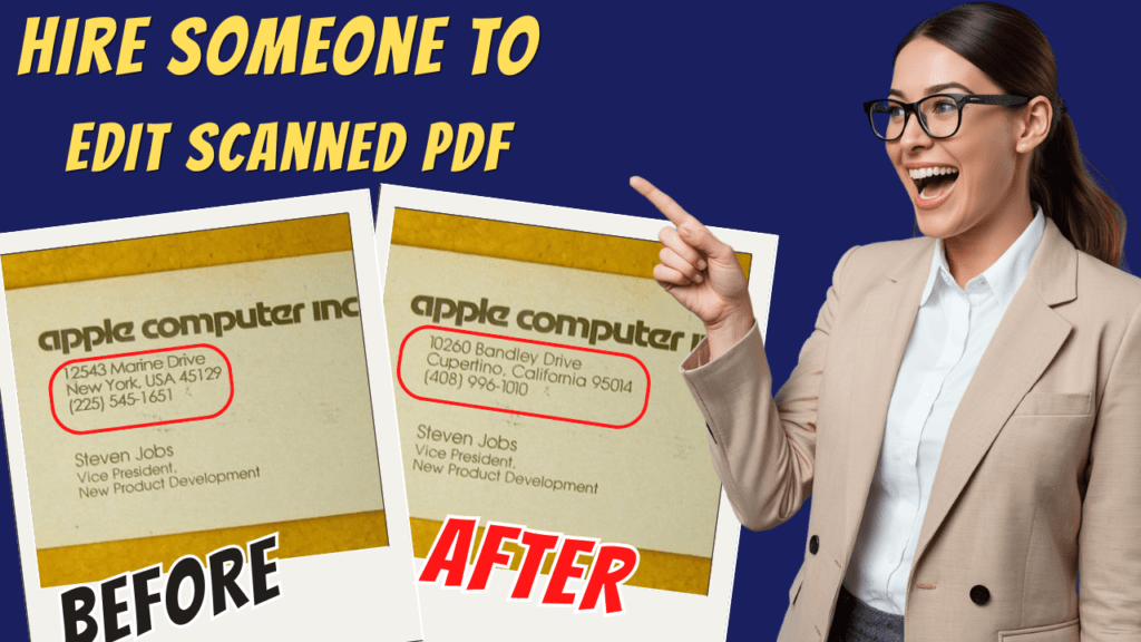 hire someone to edit scanned pdf