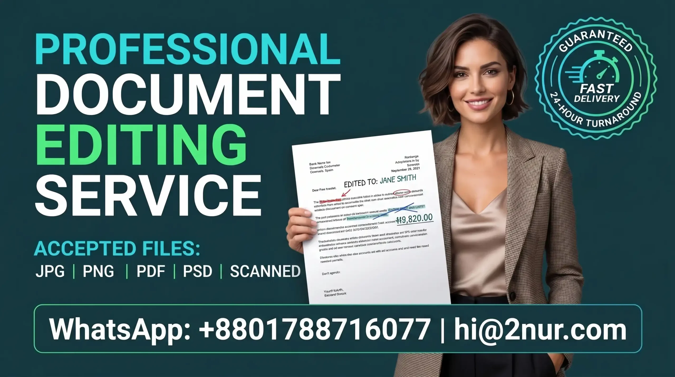 Professional Document Editing Service | Photoshop & PDF