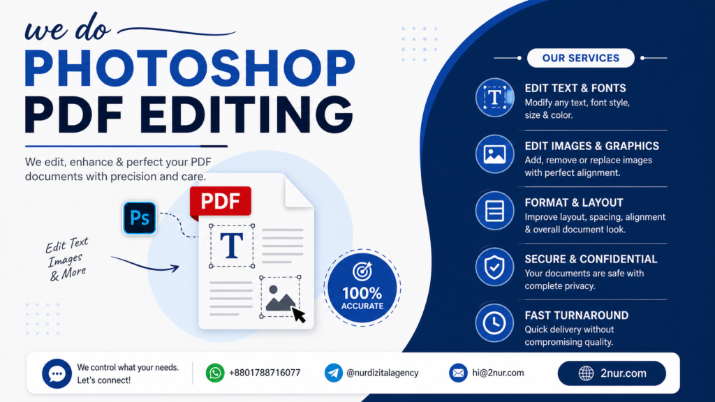 Photoshop PDF Editing Service | High-Quality Image-Based PDF Editing