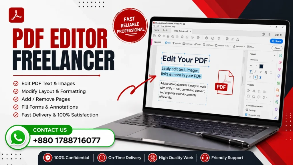 PDF Editor Freelancer | Professional PDF Editing Services Online