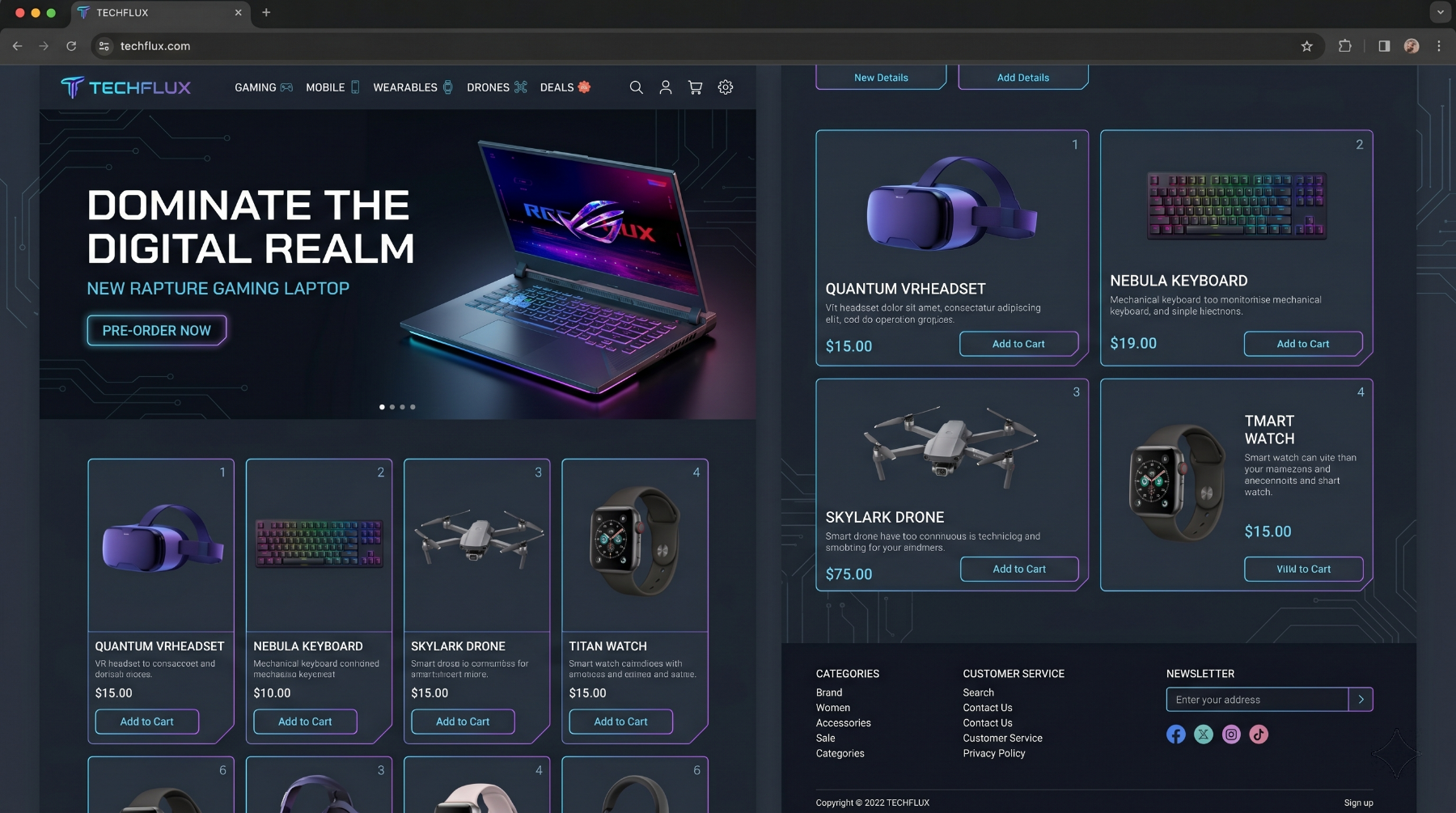 Clean custom web development design preview by 2nur